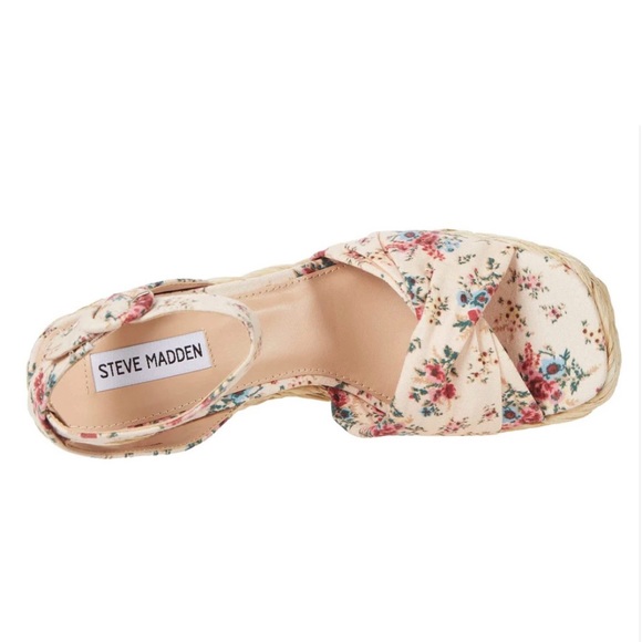 STEVE MADDEN Poloma Espadrille Platform Wedge Floral Sandal - Picture 3 of 6
